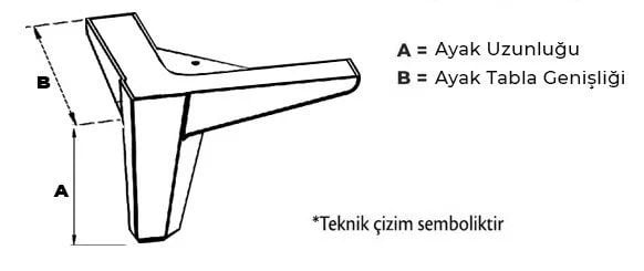 Plastik Baza Ayağı 10 cm onlinehırdavat